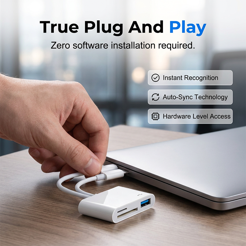 💻50% OFF NOW! Universal 5-in-1 Card Reader Hub – Dual Type-C Multi-Port Memory Card Reader, High Speed USB Data Transfer Adapter, Compatible with Phones, Laptops & Cameras