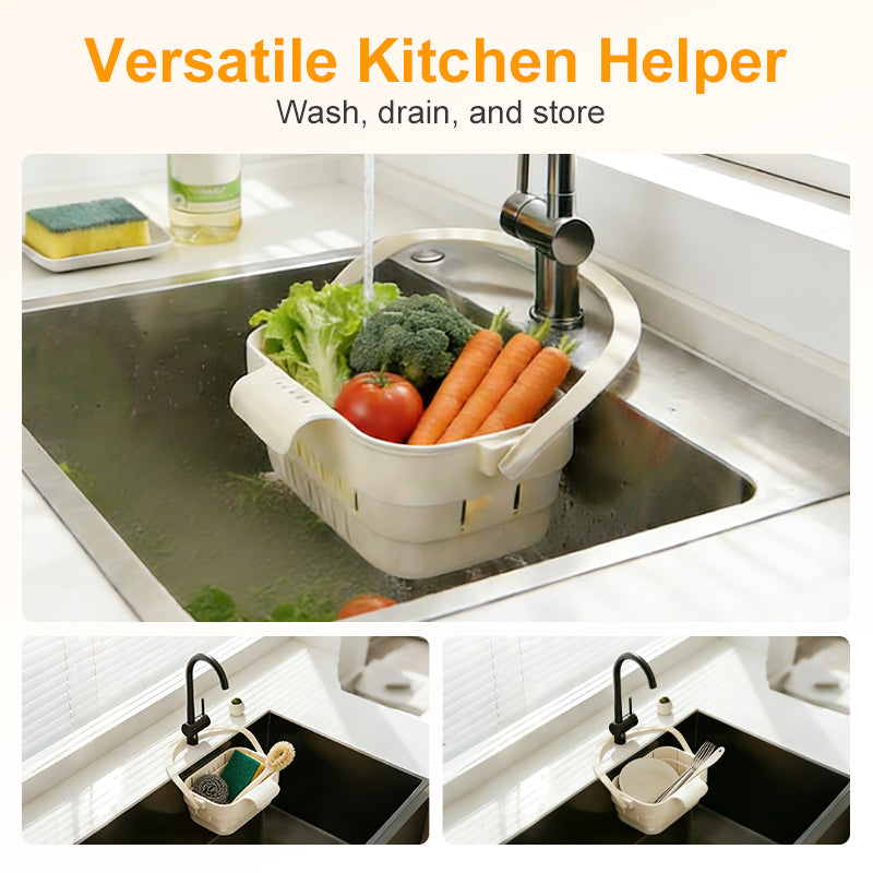 ⏳Time-Limited Special⏰Collapsible Faucet-Hanging Sink Strainer Basket