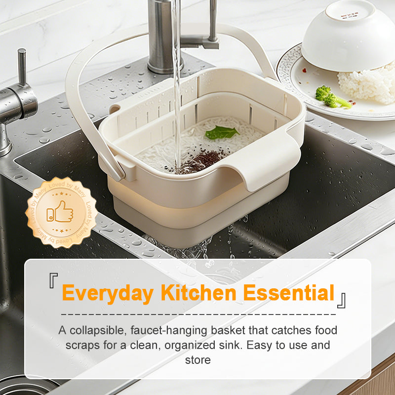 ⏳Time-Limited Special⏰Collapsible Faucet-Hanging Sink Strainer Basket