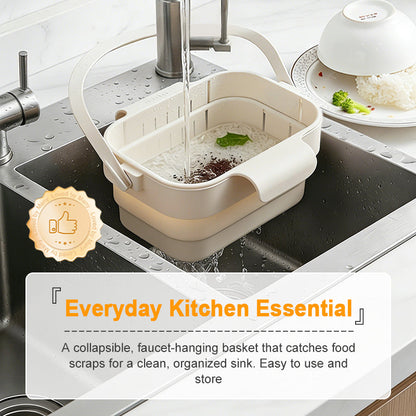 ⏳Time-Limited Special⏰Collapsible Faucet-Hanging Sink Strainer Basket