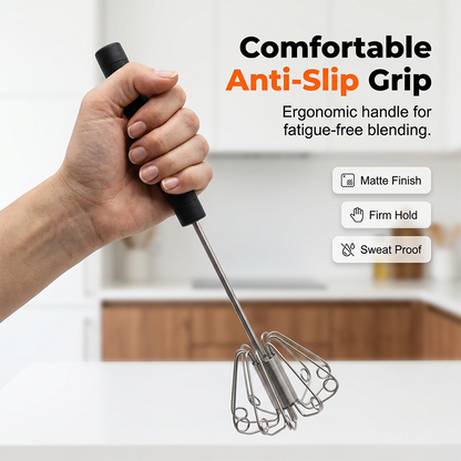 🔥BUY 1 GET 1 FREE!!🔥Stainless Steel Hand Egg Beater 🥚✨ | Effortless Whisking – No Batter Splatter, Dishwasher Safe & Built to Last 🇬🇧🔧