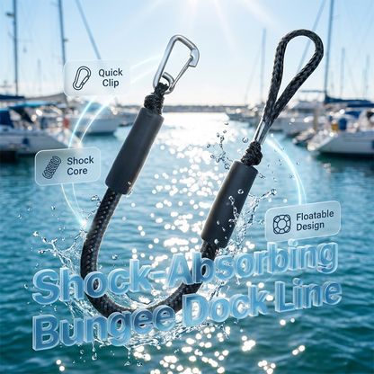 🔥Buy one get one free for a limited time 🔥Elastic dock rope with stainless steel clips