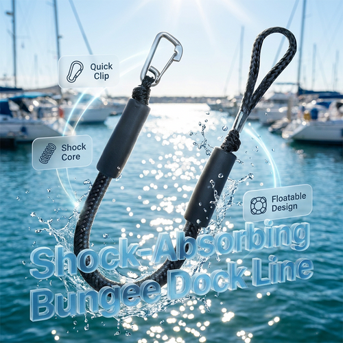 🔥Buy one get one free for a limited time 🔥Elastic dock rope with stainless steel clips