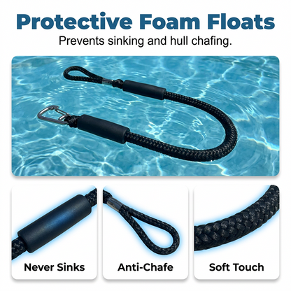 🔥Buy one get one free for a limited time 🔥Elastic dock rope with stainless steel clips