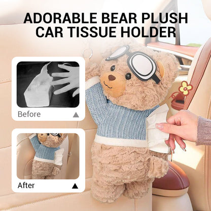 ✨Limited time buy one get one free✨ Global best-selling over 1 million cute bear-shaped plush car tissue box