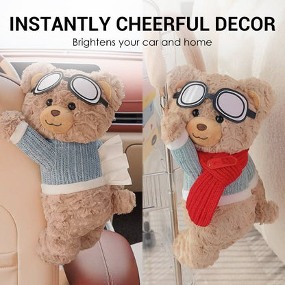 ✨Limited time buy one get one free✨ Global best-selling over 1 million cute bear-shaped plush car tissue box
