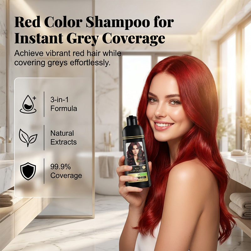 ⏳Limited-time 50% off⏰3-in-1 Hair Color Shampoo & Conditioner for Gray Coverage