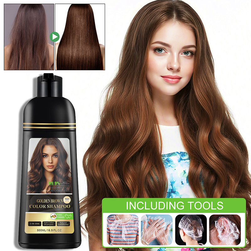 ⏳Limited-time 50% off⏰3-in-1 Hair Color Shampoo & Conditioner for Gray Coverage