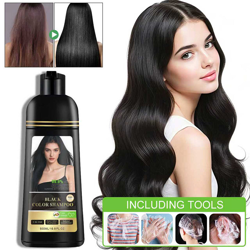 ⏳Limited-time 50% off⏰3-in-1 Hair Color Shampoo & Conditioner for Gray Coverage