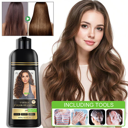 ⏳Limited-time 50% off⏰3-in-1 Hair Color Shampoo & Conditioner for Gray Coverage