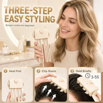 ⏳LAST DAY SALE ONLY 50%off🎉48K+ Sold 💇 Wireless Heated Volumizing Root Lift Clip, Portable Travel Hair Styling Tool for Flat Fine Hair