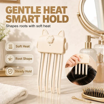 ⏳LAST DAY SALE ONLY 50%off🎉48K+ Sold 💇 Wireless Heated Volumizing Root Lift Clip, Portable Travel Hair Styling Tool for Flat Fine Hair