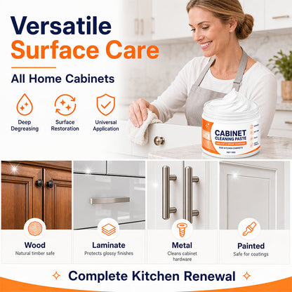 Wood Cabinet Cleaning Paste with Sponge for Furniture Renovation