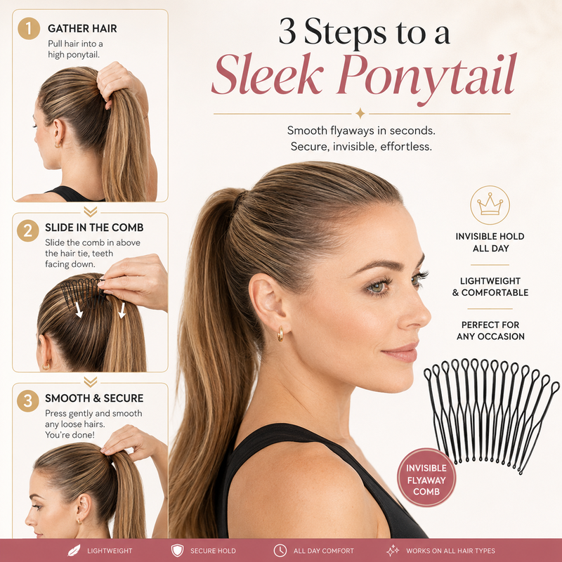 🔥6pcs/set🎁Flexible Invisible Grip Flyaway Hair Comb