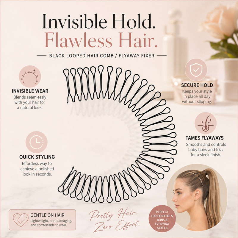 🔥6pcs/set🎁Flexible Invisible Grip Flyaway Hair Comb