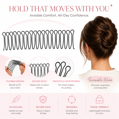 🔥6pcs/set🎁Flexible Invisible Grip Flyaway Hair Comb