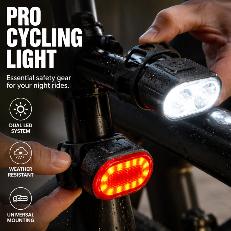 🚲 🔦USB Rechargeable Bike Light Set