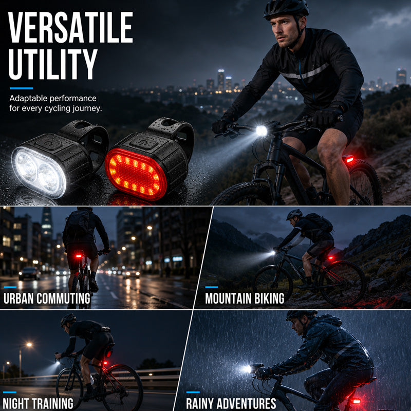 🚲 🔦USB Rechargeable Bike Light Set