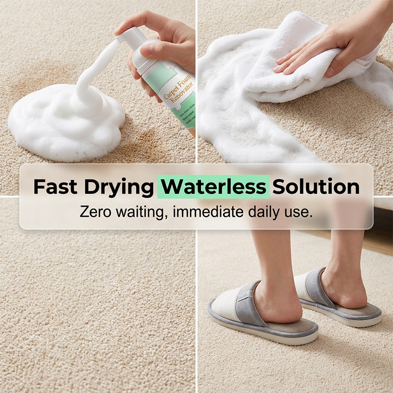 🔥Buy 1 Get 1 Free🔥 Waterless Carpet Foam Stain Remover (Towel Included)