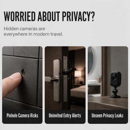 🥳2026 HOT SALE🥳💞50K+ SOLD!📡🔍 30% OFF! Smart Infrared Camera Detector – Finds hidden pinhole lenses instantly. LED flashlight & door alarm – travel with privacy & peace of mind! 🏨✨