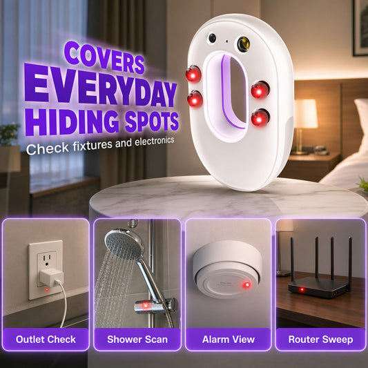 🥳2026 HOT SALE🥳💞50K+ SOLD!📡🔍 30% OFF! Smart Infrared Camera Detector – Finds hidden pinhole lenses instantly. LED flashlight & door alarm – travel with privacy & peace of mind! 🏨✨