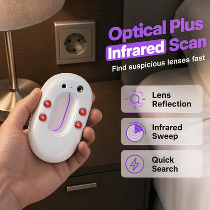 🥳2026 HOT SALE🥳💞50K+ SOLD!📡🔍 30% OFF! Smart Infrared Camera Detector – Finds hidden pinhole lenses instantly. LED flashlight & door alarm – travel with privacy & peace of mind! 🏨✨