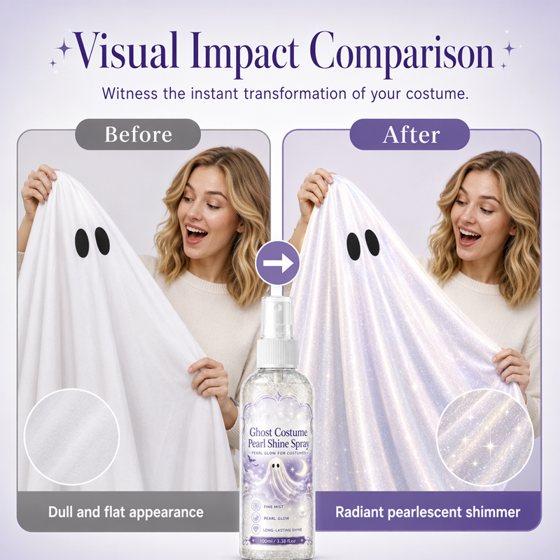 🥳2026 HOT SALE🥳💞50K+ SOLD!🎃✨ 50% OFF! Halloween Pearl Glow Costume Spray – Ultra‑fine mist adds magical pearlescent shine to any outfit. Spray & glow – no sewing, no glue! 👻💫