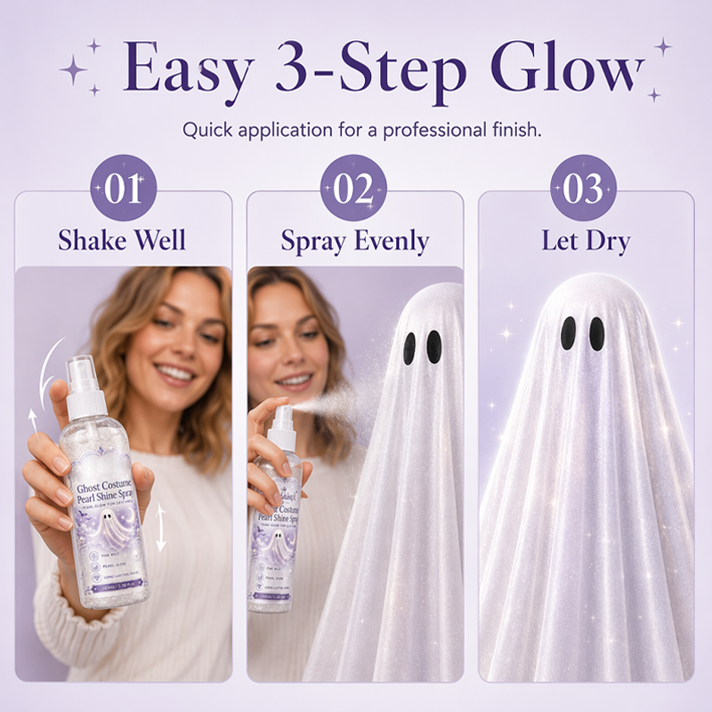 🥳2026 HOT SALE🥳💞50K+ SOLD!🎃✨ 50% OFF! Halloween Pearl Glow Costume Spray – Ultra‑fine mist adds magical pearlescent shine to any outfit. Spray & glow – no sewing, no glue! 👻💫