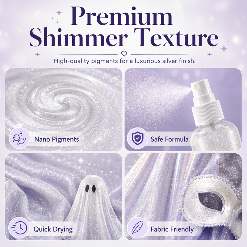 🥳2026 HOT SALE🥳💞50K+ SOLD!🎃✨ 50% OFF! Halloween Pearl Glow Costume Spray – Ultra‑fine mist adds magical pearlescent shine to any outfit. Spray & glow – no sewing, no glue! 👻💫