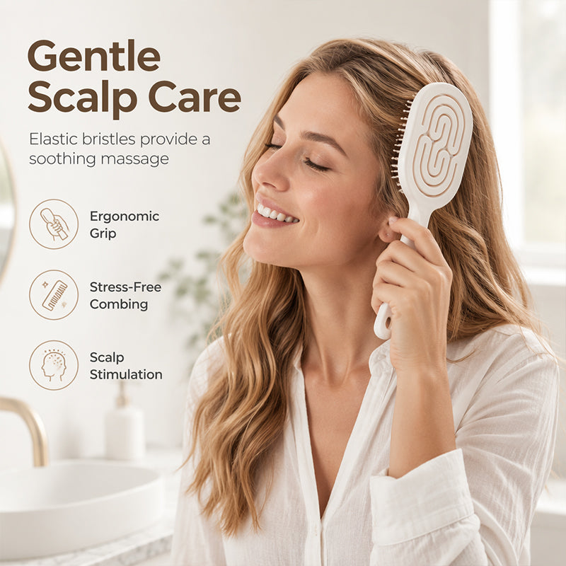 Women's Detachable Self Cleaning Vented Hairbrush