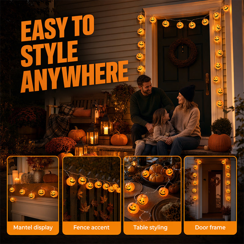 🎃🍂Halloween Pumpkin String Lights