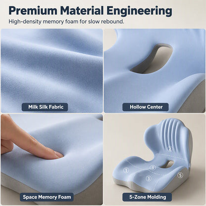 🪑 50% OFF NOW! ✨ Ergonomic Memory Foam Seat Cushion with Back Support – Comfortable and Supportive for Home, Office, and Car 💺🛡️