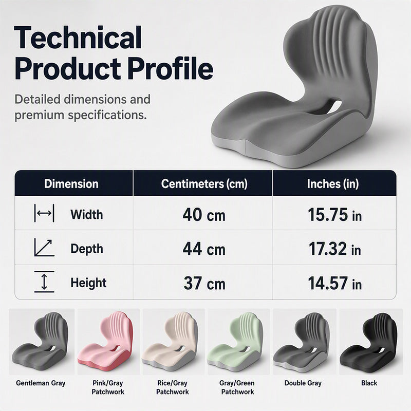 🪑 50% OFF NOW! ✨ Ergonomic Memory Foam Seat Cushion with Back Support – Comfortable and Supportive for Home, Office, and Car 💺🛡️