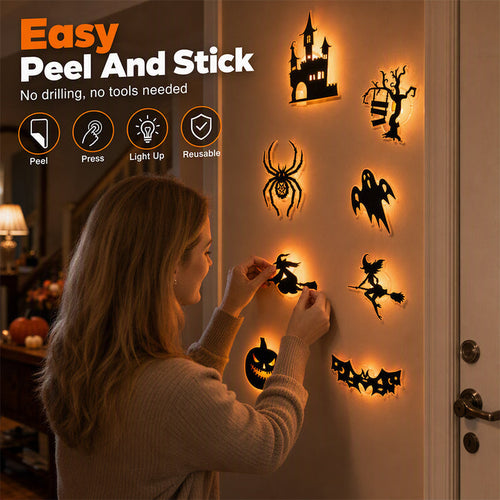🕷️🍂🎃Halloween Glow in Dark Wall Stickers