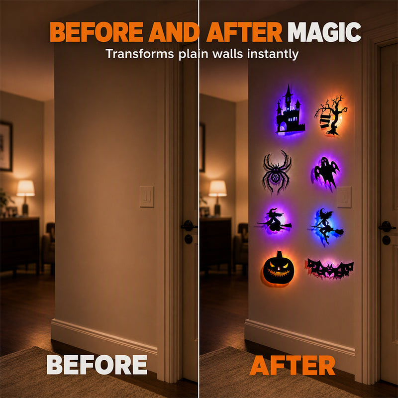 🕷️🍂🎃Halloween Glow in Dark Wall Stickers