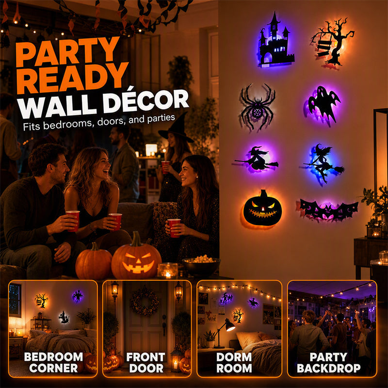 🕷️🍂🎃Halloween Glow in Dark Wall Stickers