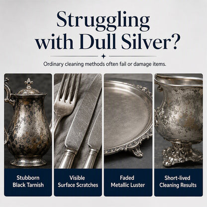🔥Buy 3 Get 2 Free🔥Anti‑Tarnish Silver Polish Cream, 3‑in‑1 Clean Polish Protect Silver Care Cream