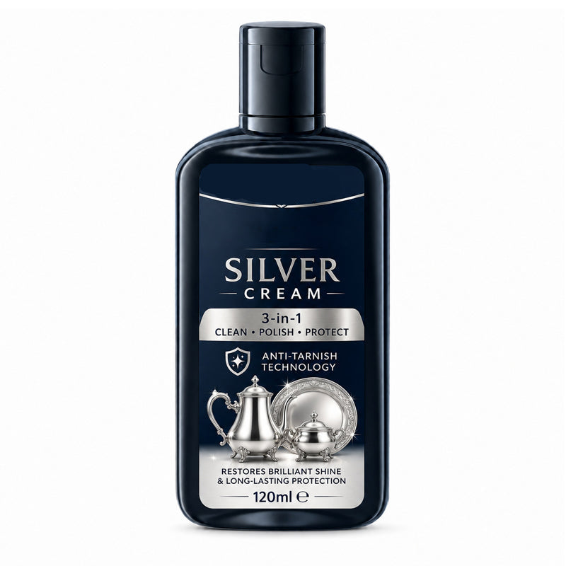 🔥Buy 3 Get 2 Free🔥Anti‑Tarnish Silver Polish Cream, 3‑in‑1 Clean Polish Protect Silver Care Cream