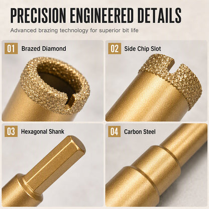 🛠️12-Piece Dry Diamond Tile Hole Saw Kit