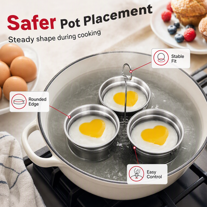 🎉  Over 14,000 Sold! 🍳 3-in-1 Stainless Steel Egg Poacher