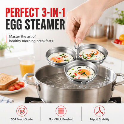 Half-price offer for the first 50 customers: 3-in-1 stainless steel boiled egg mold.