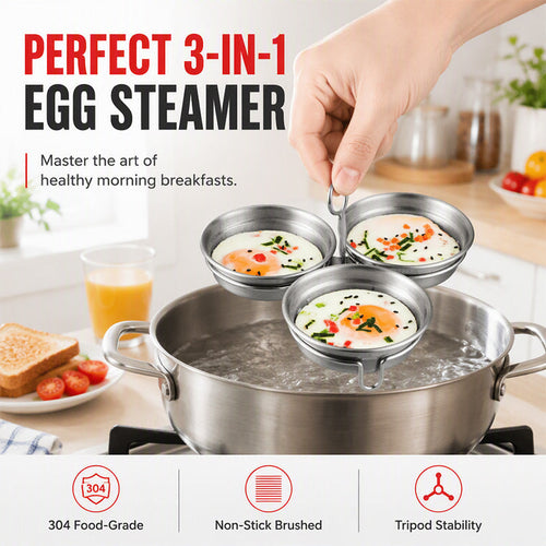 Half-price offer for the first 50 customers: 3-in-1 stainless steel boiled egg mold.