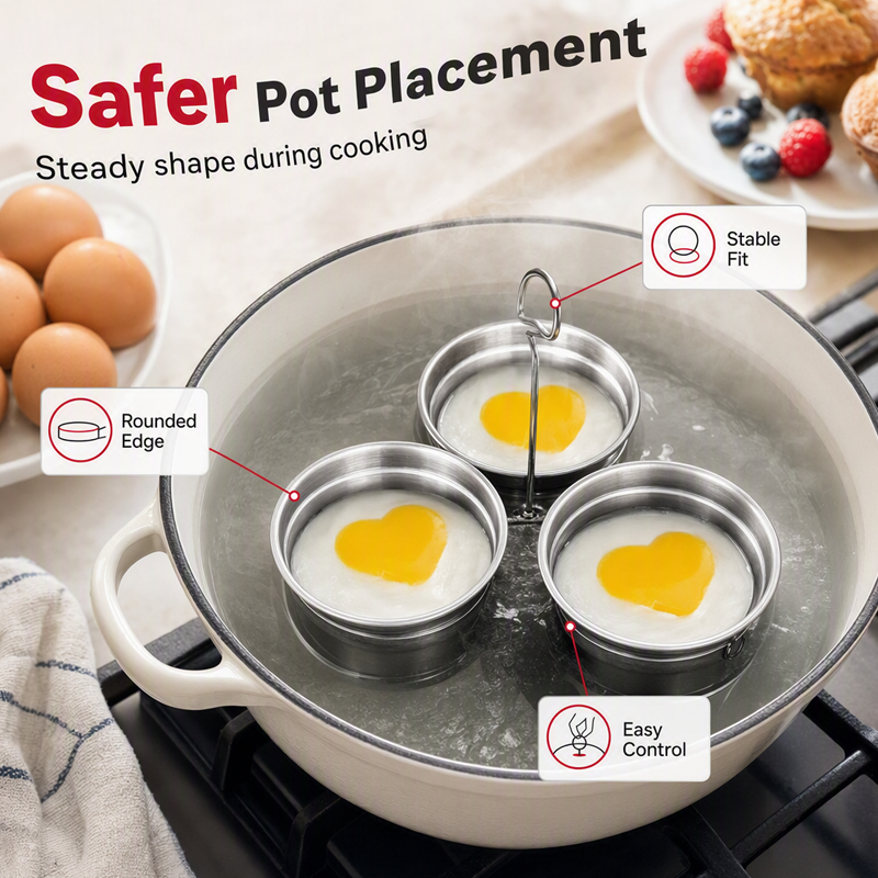 Half-price offer for the first 50 customers: 3-in-1 stainless steel boiled egg mold.