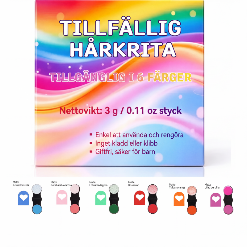 Tillfällig hårkritauppsättning för flickor