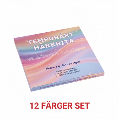 Tillfällig hårkritauppsättning för flickor