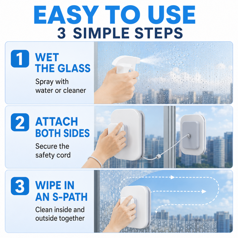 🔥Black Friday Special 50% OFF  Double-Sided Magnetic Window Cleaner