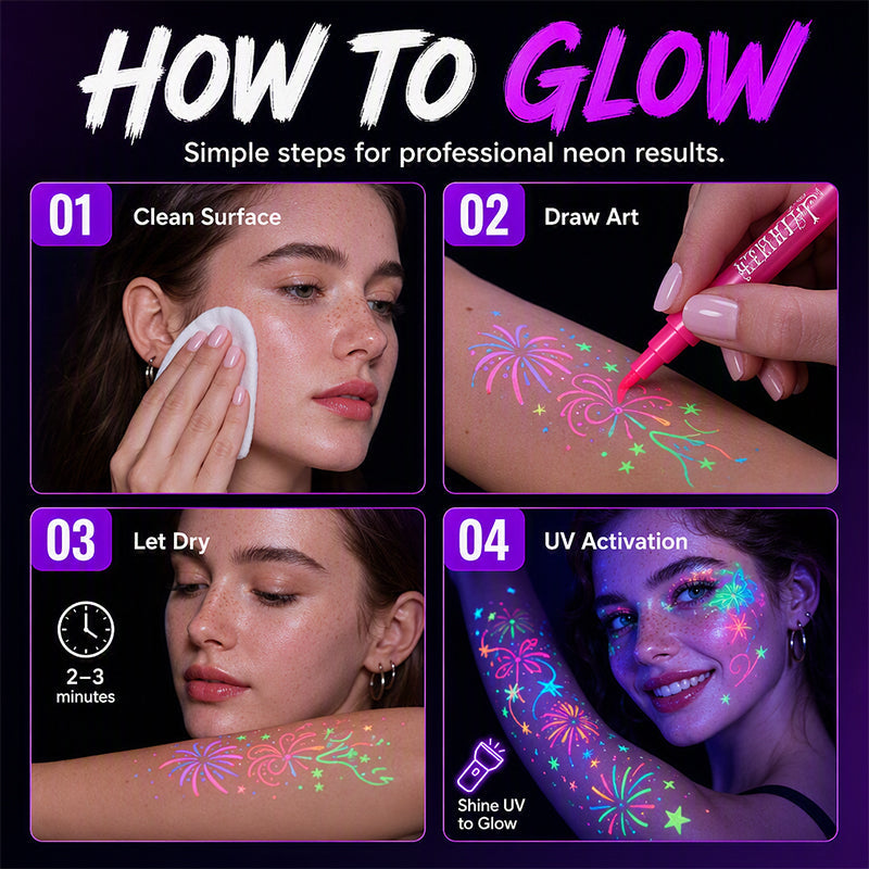 Glow Party-tatueringspennor
