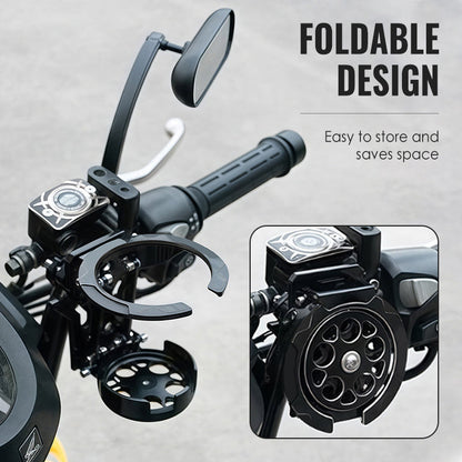 🚲50% OFF NOW! Foldable Cycling Bottle Holder – Handlebar Mount Drink Cup Holder, Space-Saving Foldable Water Bottle Rack for Motorcycle, Bicycle & Scooter