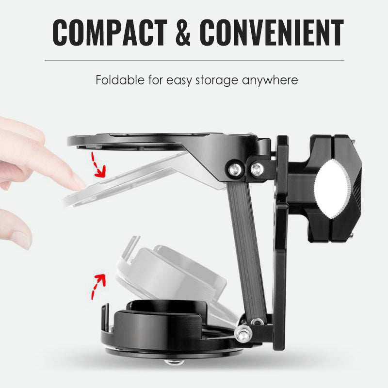 🚲50% OFF NOW! Foldable Cycling Bottle Holder – Handlebar Mount Drink Cup Holder, Space-Saving Foldable Water Bottle Rack for Motorcycle, Bicycle & Scooter