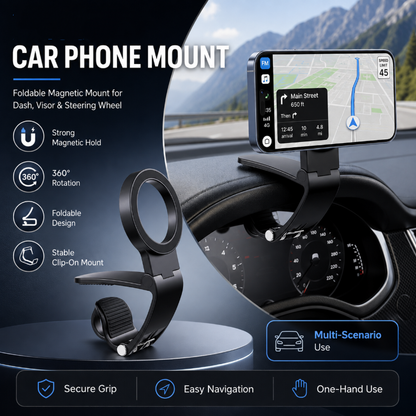 🔥First 50 customers enjoy 50% off 🔥Universal foldable magnetic car phone holder
